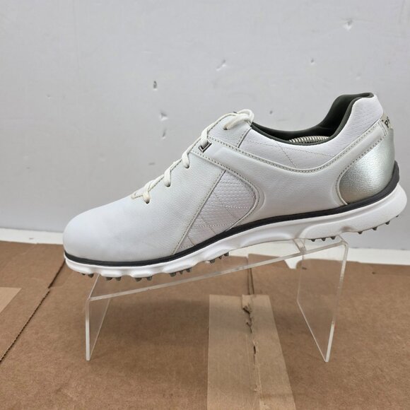 Footjoy Pro SL 53579 Spikeless Golf Shoes White Silver Comfort Mens Size 12 - Picture 4 of 9